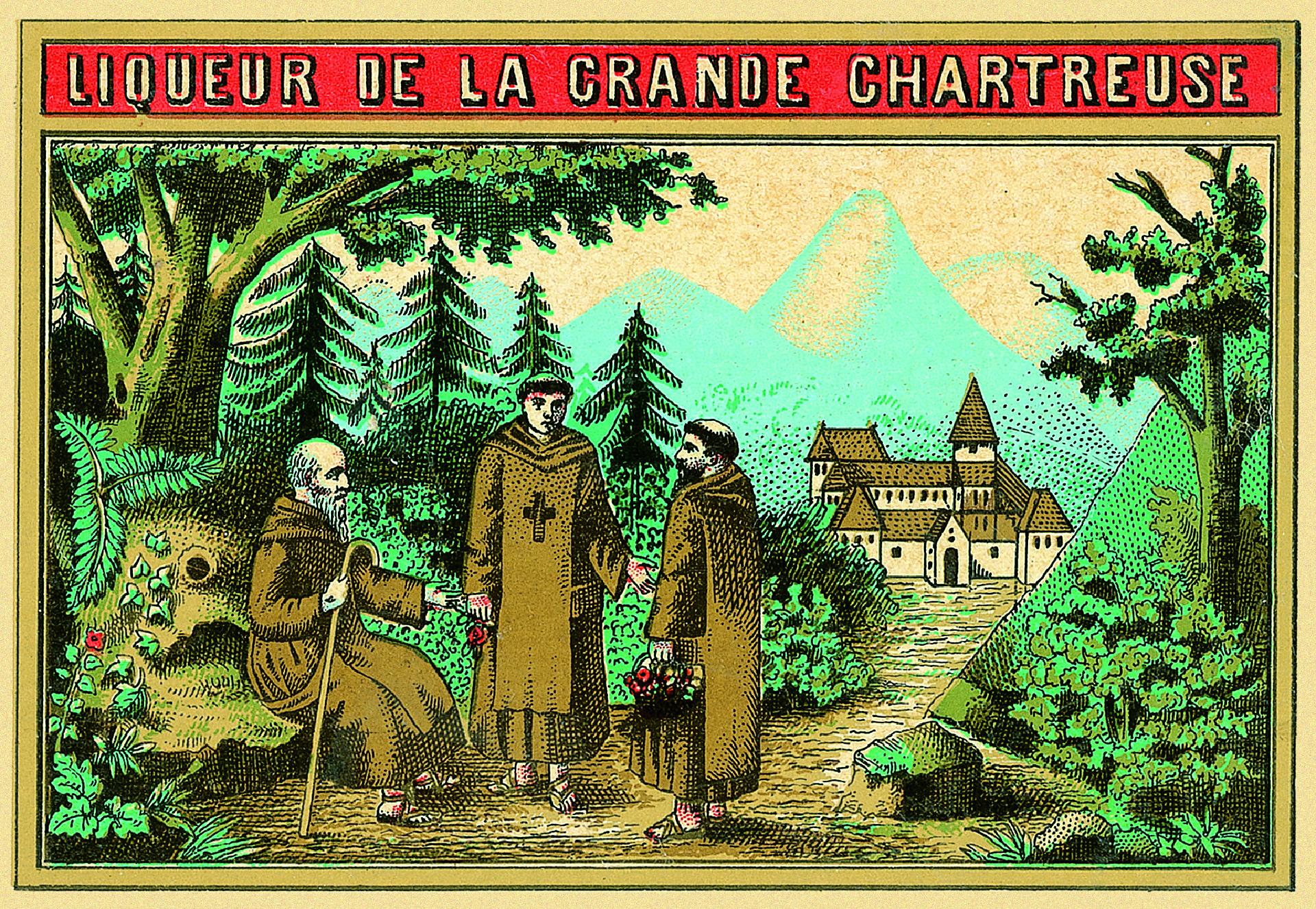 Grande Chartreuse Liqueur, bottle label, 1890 - Museo Nazionale della Montagna "Duca Degli Abruzzi" - CAI Torino