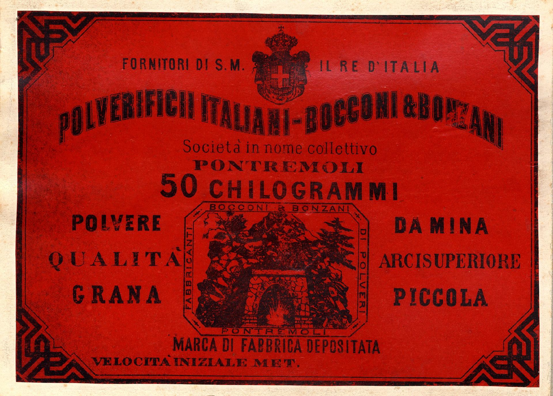 Italian powder plants - Bocconi and Bonzani, explosive powders - © Archivio Centrale dello Stato