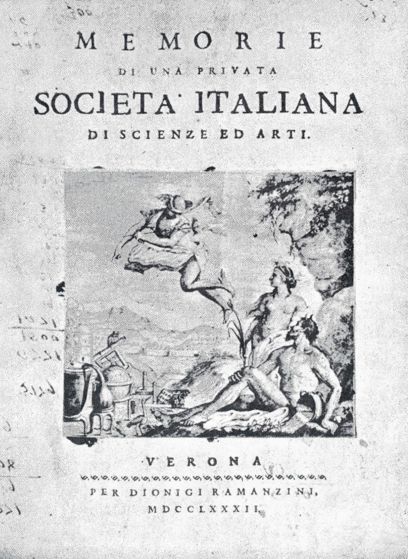 Draft of the allegorical frontispiece designed by Lorgna for the 