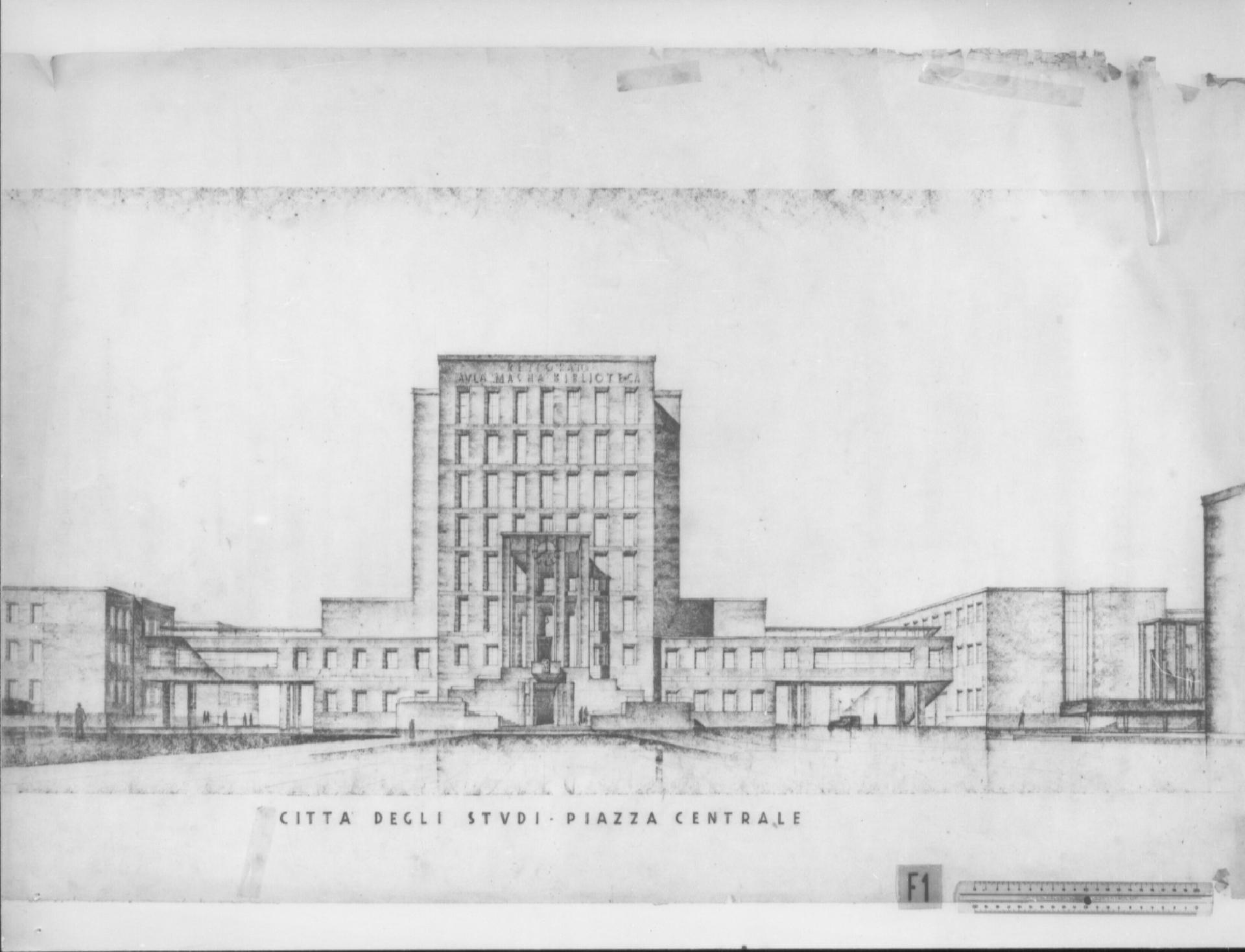 Disegno matita e carboncino dela prospettiva centrale - CC BY-SA Sapienza Università di Roma